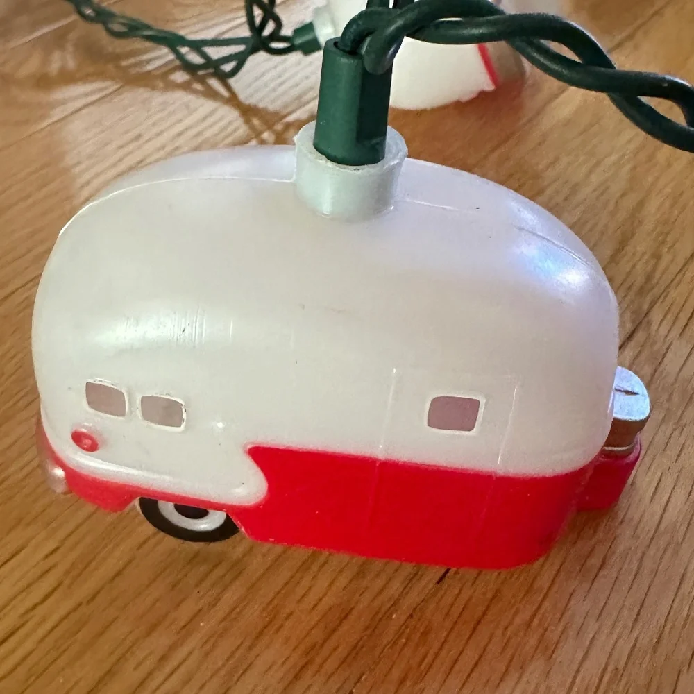 Retro Camper Travel Trailer Light Strand and Camper Ornament